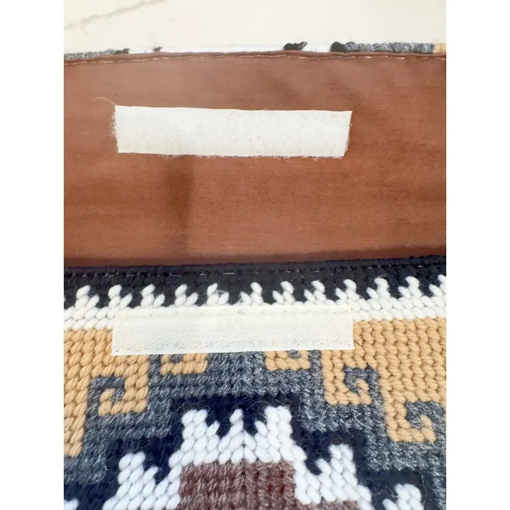 Vintage Hand Crocheted Southwestern Clutch Purse | Geometric Envelope Bag